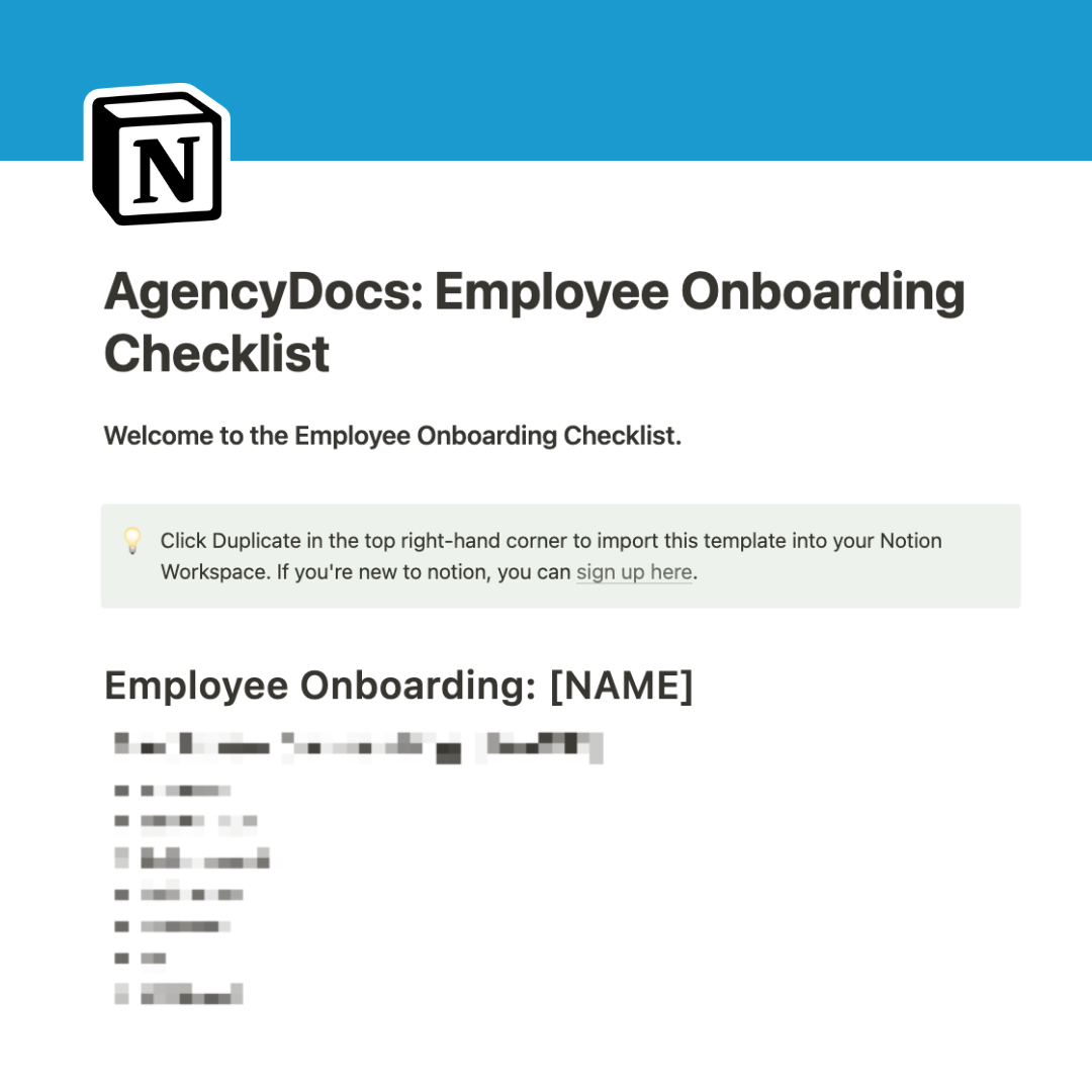 Employee Onboarding Checklist