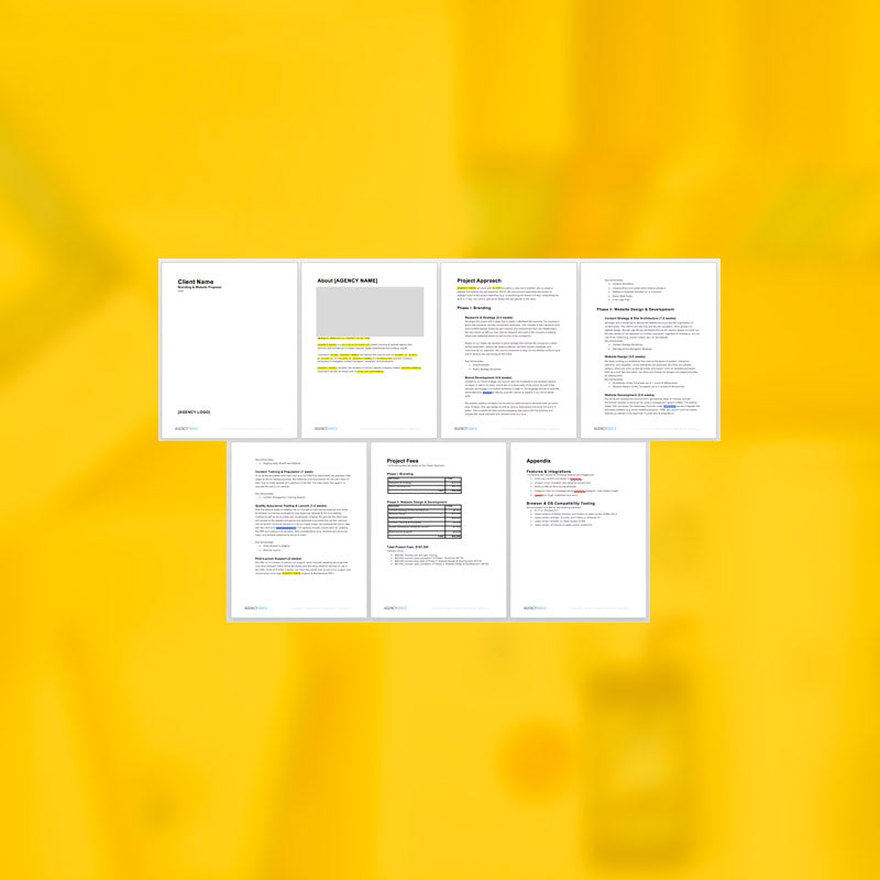 Branding and Website Project Proposal (Template) - AgencyDocs