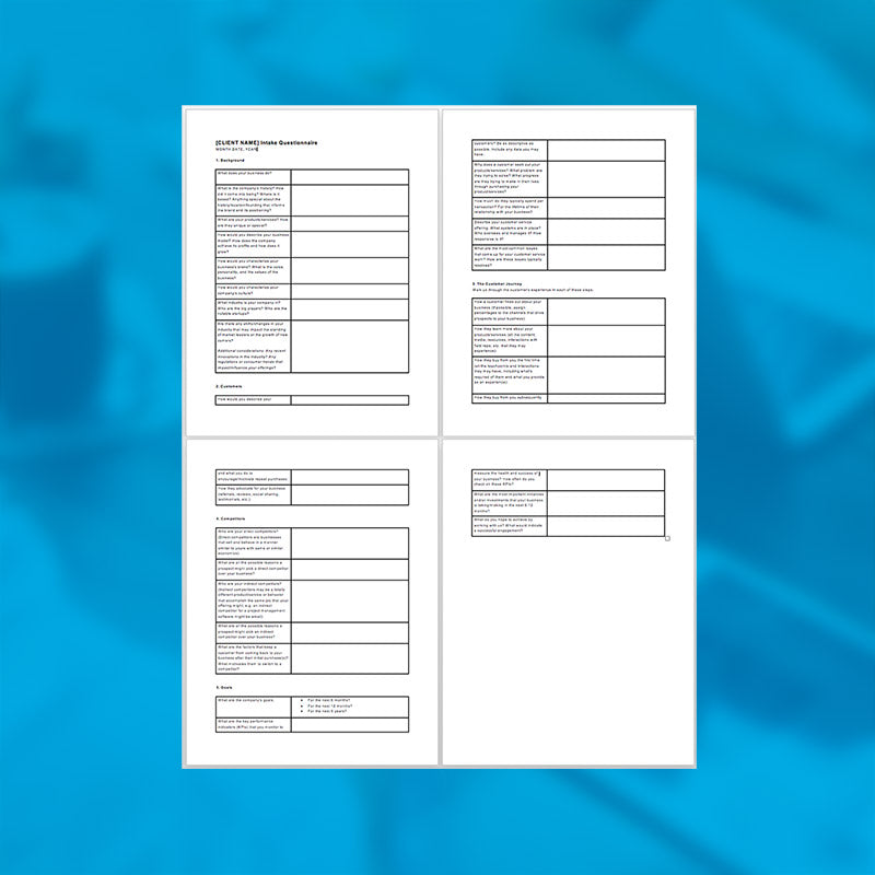 Client Intake Questionnaire (with Real Questions) - AgencyDocs