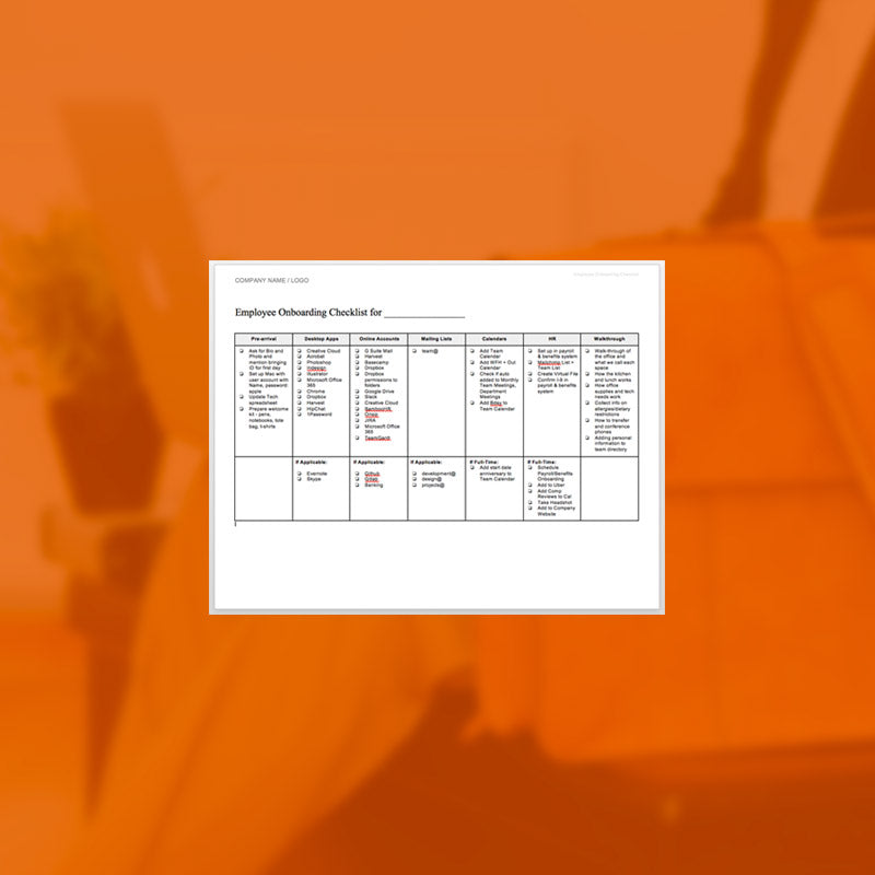 Employee Onboarding Checklist (with Real Items) - AgencyDocs
